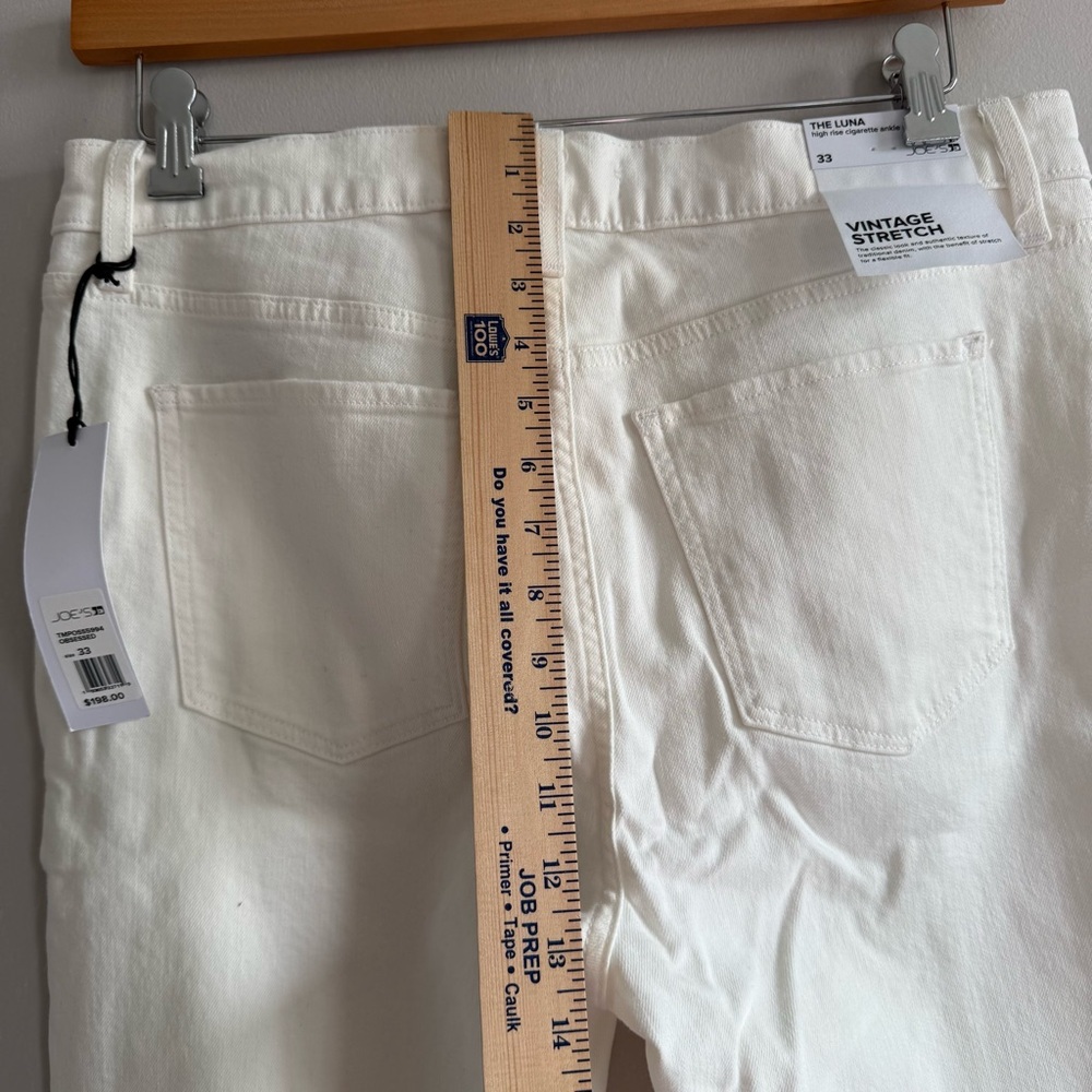 Joe's Jeans High Rise Ankle Vintage Stretch White Jeans Women Size 33 - Picture 14 of 16